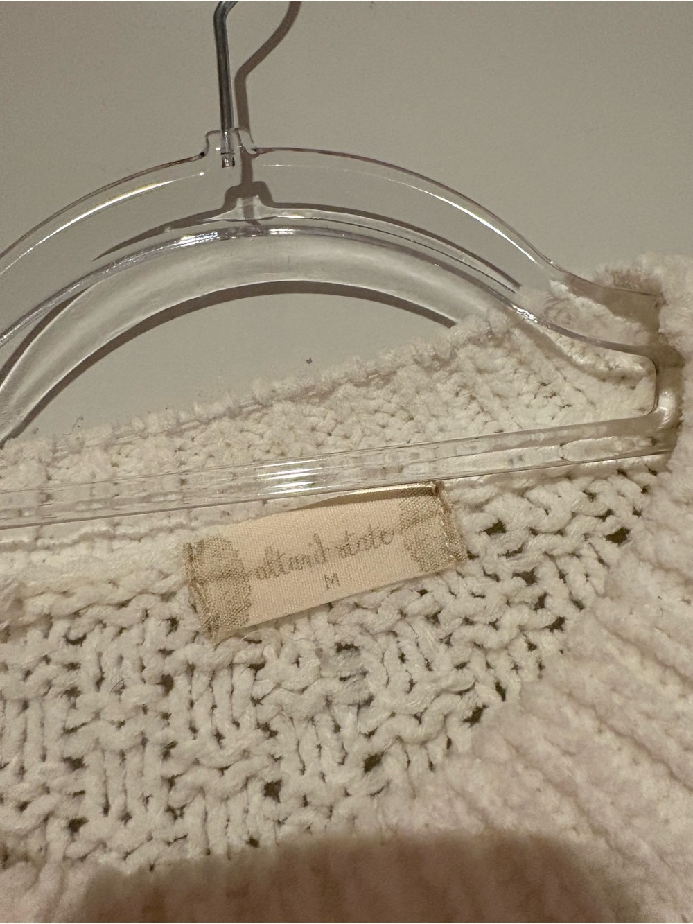 Altar’d State Cozy Cropped Cable Knit Sweater Cream size medium - Picture 3 of 5
